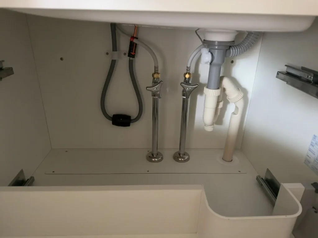 水道工事施工中の様子